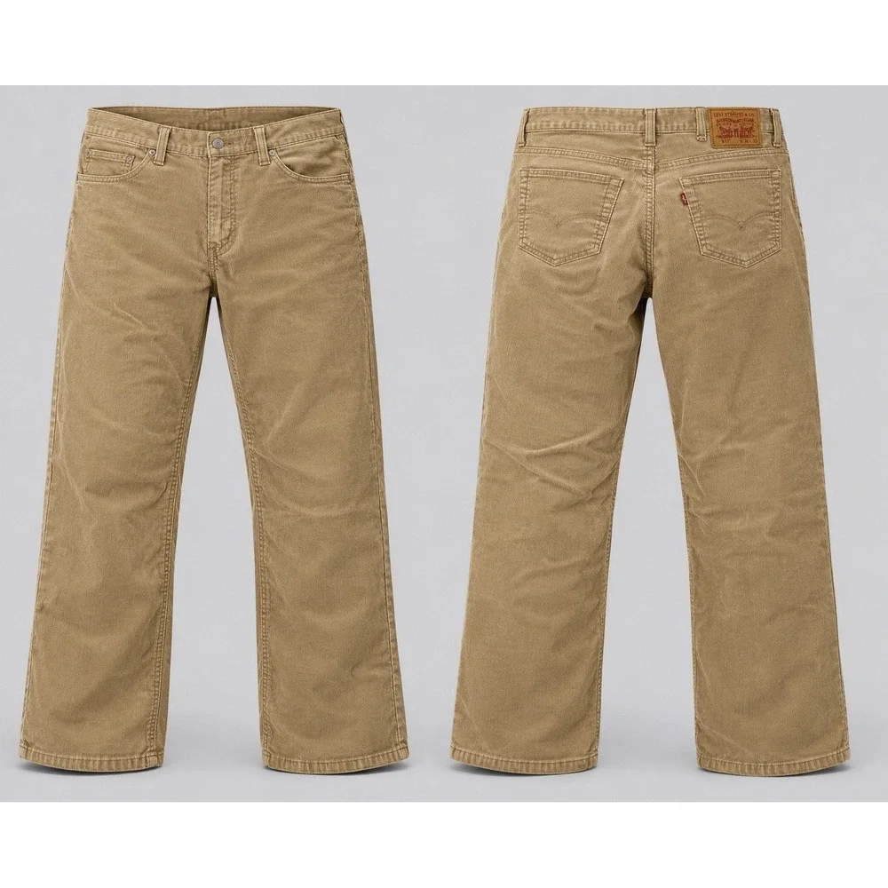 Levi's 511 Corduroy Pants  Men's 38X30 TAN Slim Fit Classic Modern Casual PREPPY